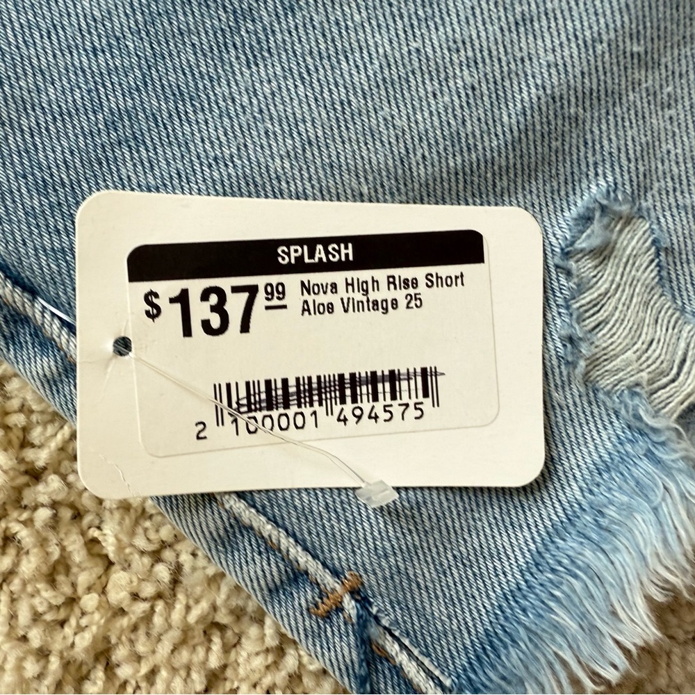 NWT Pistola Light Blue Frayed Hem Jean Shorts 25 - Picture 3 of 8